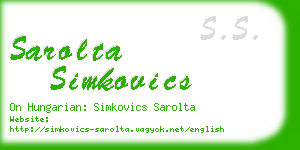 sarolta simkovics business card